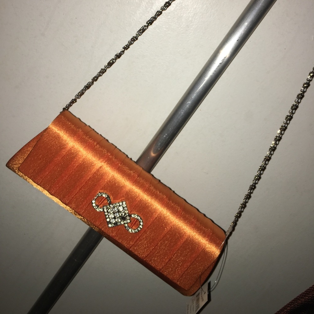 Orange glitz purse
